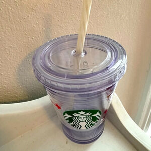 Starbucks // Holiday 2011 Tumbler with Color Changing Straw